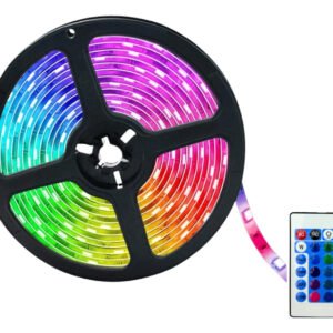 Kit Fita Led Com Controladora E Fonte 5050 Rgb Completo