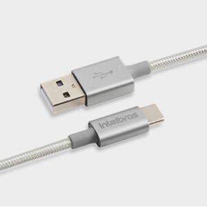 Cabo USB – USB-C 1,5m Nylon Branco EUAC 15NB INTELBRAS